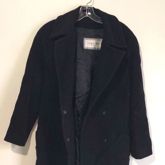 Elegant Black Pea Coat for Women - Picture 3 of 10